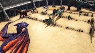 DRAGON vs ALL OTHER CREATURES in ARK amp DodoRex  Cantex [upl. by Ladew]