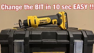 How to remove and install Bit in DEWALT drywall cutout tool THE EASY WAY [upl. by Allx]