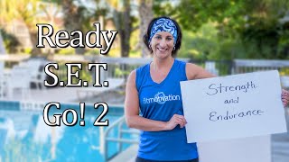 Muscle Conditioning in the Water  FREE 37minute total body pool workout  includes notes [upl. by Elocen]