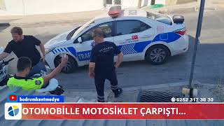 OTOMOBİLLE MOTOSİKLET ÇARPIŞTI [upl. by Nowtna]