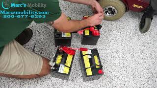 How to Install Batteries in Invacare Pronto M51 amp M61 Power Chair [upl. by Annoik43]