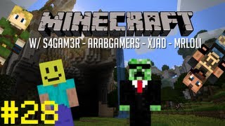 Minecraft Multiplayer  w arabgamers xJadCoD Loli ARABIC 28  مع ابراهيم و جاد و علي 28 [upl. by Ramunni]