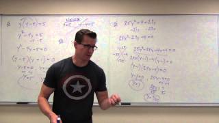 Intermediate Algebra Lecture 66 Solving Equations by Factoring [upl. by Claiborne]