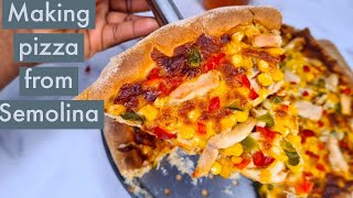 How to make Pizza from Semolina flour [upl. by Penelopa]