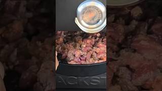 Cooking taco meat in a pizza oven tacos blackstone griddle pizzaoven [upl. by Atilehs]