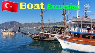 🇹🇷Turkey marmaris boat excursion the full experience [upl. by Yadrahs]