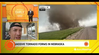 Reed Timmer reacts to his extreme tornado video from Nebraska  AccuWeather [upl. by Shute]