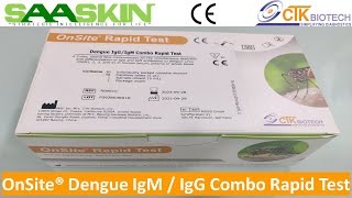 OnSite® Dengue IgGIgM Combo Rapid Test  UNBOXING  CTK Biotech [upl. by Nevaj552]