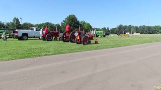 Farmall tractors going forward low gear competition at the Medina County Antique Power Association [upl. by Cleopatra]