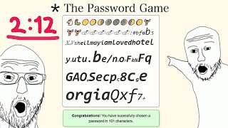 The Password Game Speedrun in 212 [upl. by Krystalle902]