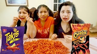 HOT CHEETOS amp TAKIS CHALLENGE  Extreme [upl. by Eniawd384]