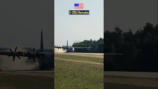 Unstoppable C130J Hercules Delivers Humvee on a Dirt Runway [upl. by Sollows]