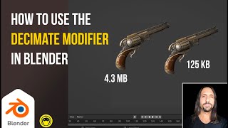 Blender tip How to use the Decimate Modifier [upl. by Ojahtnamas]