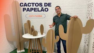 Cactos de Papelão Passo a Passo e Moldes Exclusivos Transforme Sua Decoração com Lindos Cactus [upl. by Tallula]