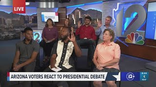 Undecided Arizona voters react to presidential debate [upl. by Nitneuq]