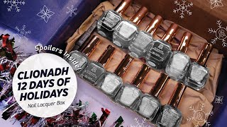 SPOILERS  Clionadh 12 Days of Holidays  Nail Lacquer Box ClionadhCosmetics NailPolishSwatch [upl. by Aubyn]