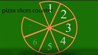 pizza slices counter animation  8 pizza slices count [upl. by Eglanteen]