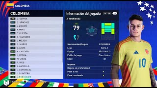 Convocados selección de Colombia ● Copa América 2024 ● Pes 2021 [upl. by Anilrats]