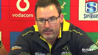 2018 Super Rugby Round 14 Brumbies press conference [upl. by Marabel]