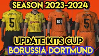 PES 2021 Borussia Dortmund KIT CUP Update Season 20232024 [upl. by Llertnac]