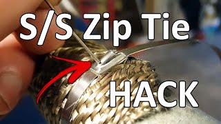 How To Get them TIGHTER amp Prevent Exhaust Wrap from Unravelling Stainless Steel Zip Tie Tech Tip 32 [upl. by Airod]