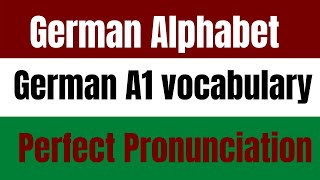 German alphabet  German A1 vocabulary with perfect pronunciation [upl. by Reed]