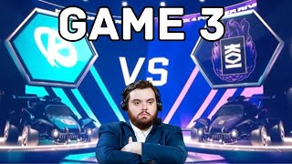 IBAI Castea KOI vs KARMINE CORP  ROCKET LEAGUE  Partida 3 [upl. by Pasahow]