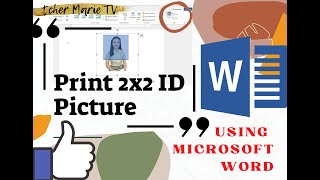 2X2 ID PICTURE CREATE AND PRINT USING MS WORD [upl. by Adnirual788]