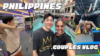 couples vlog  Philippines pt 2  mall of asia archery venice canal trampoline park  국제커플 [upl. by Mosera]