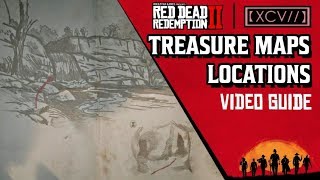 RED DEAD REDEMPTION 2 · ALL TREASURE MAPS Locations Video Guide Explorer Challenge  【XCV】 [upl. by Suh]