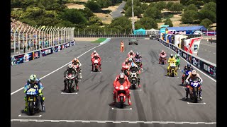 MotoGP Historic Battle  Rossi vs Biaggi Laguna Seca 09 Rossi Wins [upl. by Ydnac447]