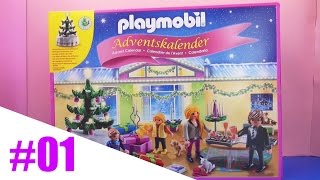 PLAYMOBIL Adventskalender Weihnachtsabend mit beleuchtetem Baum Unboxing und ERSTES Türchen [upl. by Maximilian868]