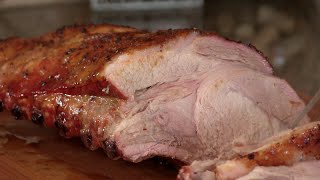 Prime Rib of Pork with Orange Ginger Sake Glaze Video Recipe [upl. by Harms]