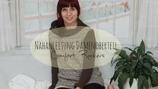 Nähanleitung kostenfreies Schnittmuster Comfort Rockers Damenoberteil [upl. by Fortier]