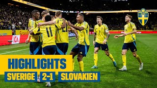 Highlights  Sverige – Slovakien 12  Gruppseger och uppflyttning [upl. by Lunna]