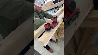 Trying out the ​⁠einhellcanada cordless belt sander on these beams after glue up woodworking [upl. by Dennard]