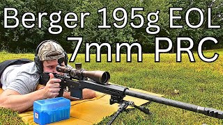 Full Custom Lightweight 7mm PRC Powder Testing Berger 195 EOL Ramshot Grand H1000 Retumbo N570 [upl. by Linker]