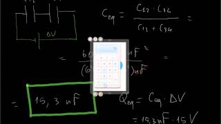 FISICA risoluzione di un sistema di condensatori collegati [upl. by Sparky406]