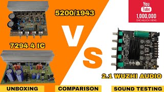 BEST 21 Amplifier Circuit Board 7294 TDA 4 IC 2SC5200  3116 21 WHUZI CLASS D FULL REVIEW DIY [upl. by Brendis]