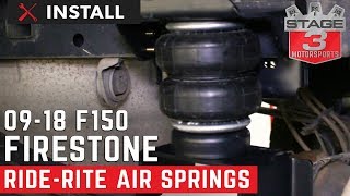 20152018 F150 Firestone Ride Rite Rear Air Spring Kit Install [upl. by Eirffej875]