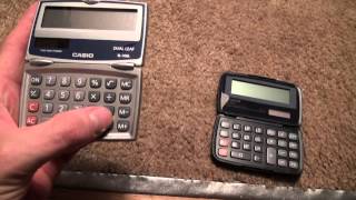 Canon LS555H vs Casio SL100L calculator [upl. by Enerahs]