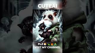 Dont smoke You could become a zombie🐹🍃🔥🧟‍♂️cat cute ai funny [upl. by Ricker]