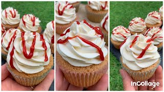 Cupcakes insert fraise crème chantilly mascarpone 🧁🍓très facile [upl. by Zarger]