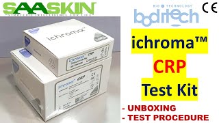 ichroma™ CRP Test Kit  UNBOXING  TEST PROCEDURE  CReactive Protein CRP [upl. by Anastice]