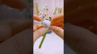 flores de margarita con limpiapipas Handmade diy pipe cleaner daisy flowers [upl. by Swinton]