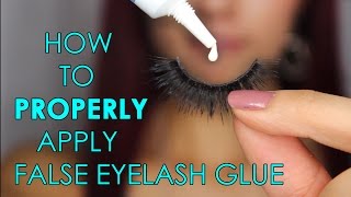 How to PROPERLY Apply False Eyelash Glue ALL ABOUT ADHESIVES Part 1 of 3 [upl. by Ettedranreb]