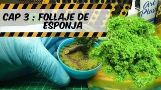 Tuto taller 30 Follaje de esponja  arboles y arbustos [upl. by Martainn]