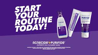 Acnecide  Purifide Clearer Skin Routine [upl. by Imray]