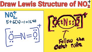 How to draw the Lewis structure of NO2  Nitronium ion [upl. by Acitel]