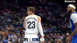 Lauri Markkanen vs Mavericks  PlayByPlay Highlights  20241028 [upl. by Akirdna]